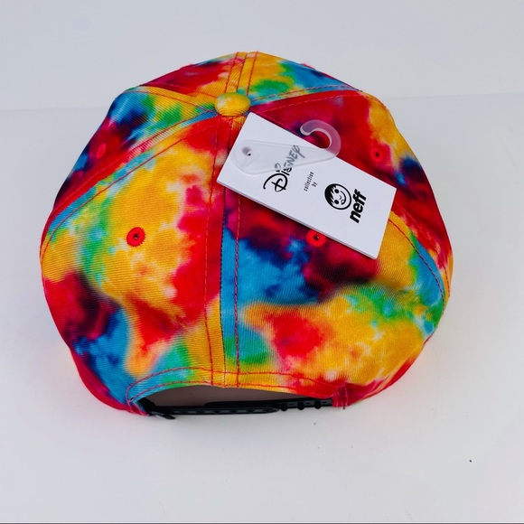 NEFF Disney Collection Mickey Mouse Black Tie Dye Snapback Trucker Hat Cap NWT - Picture 5 of 9